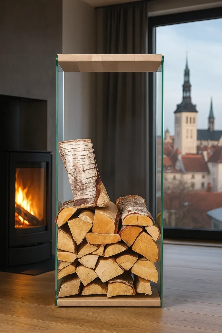 Klaasist kaminapude hoidja Tallinna vanalinnas
